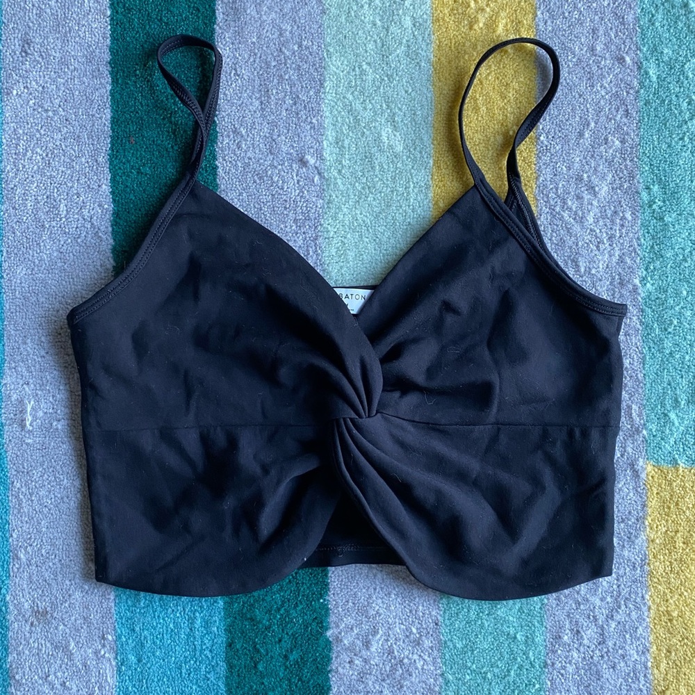 Babaton Black Twist Bra top, size medium